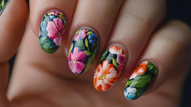Pink Blooming Gel Nail Designs and Easy DIY Tutorials